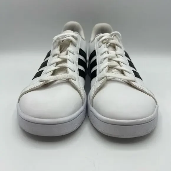 Adidas EF0103 Grand Court White Black Stripes Shoes | US Size 3.5 Women's 5 - Picture 2 of 10